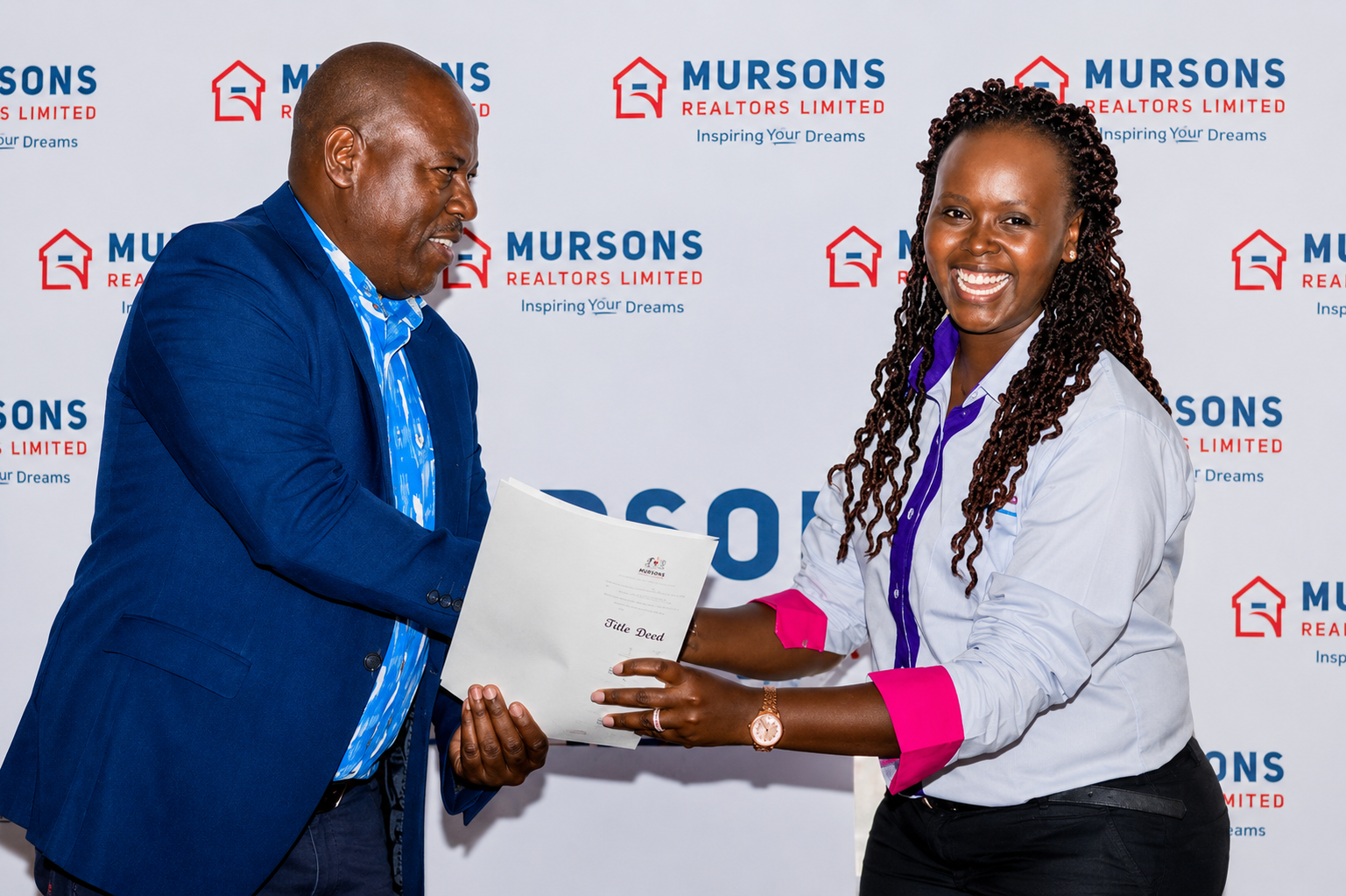 Mursons title deed handover ceremony